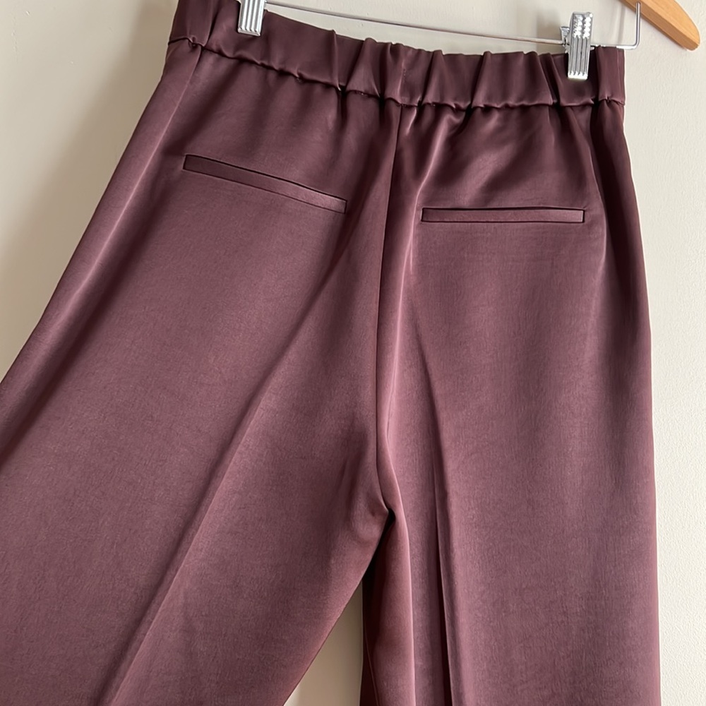 Simons Wide-Leg Pants in Deep Plum - Picture 6 of 12